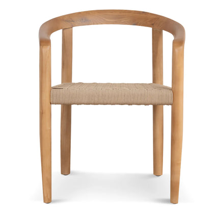 Bridgeport | Coastal Hamptons Scandinavian Style Wooden Rope Dining Chairs | Latte