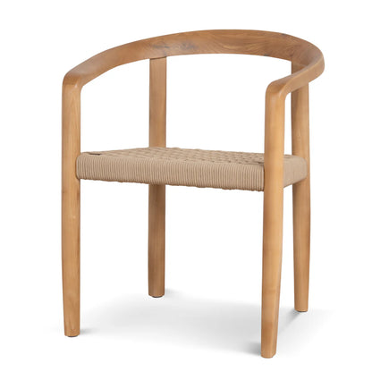 Bridgeport | Coastal Hamptons Scandinavian Style Wooden Rope Dining Chairs | Latte