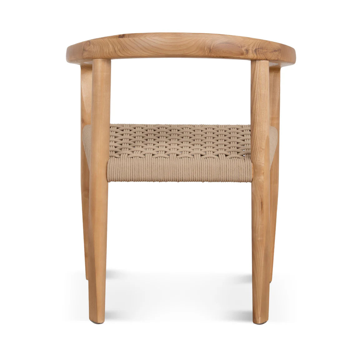 Bridgeport | Coastal Hamptons Scandinavian Style Wooden Rope Dining Chairs | Latte