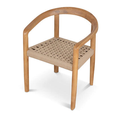 Bridgeport | Coastal Hamptons Scandinavian Style Wooden Rope Dining Chairs | Latte