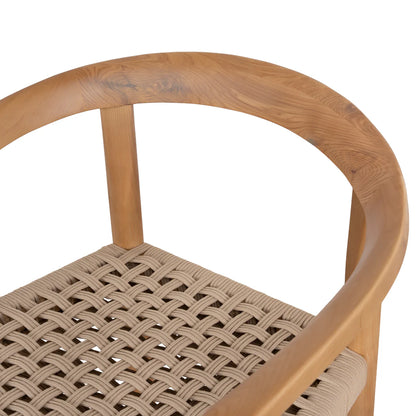 Bridgeport | Coastal Hamptons Scandinavian Style Wooden Rope Dining Chairs | Latte