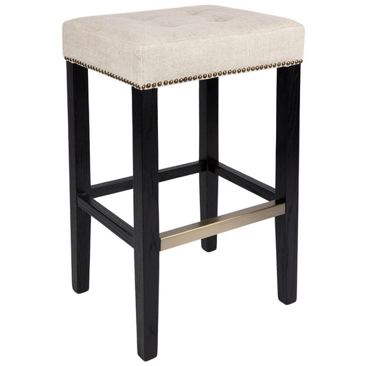 Bristol | French Provincial 76.5 cm Wooden Backless Bar Stool | Natural