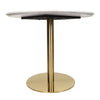 Brookfield | Metal White Marble Effect Round Dining Tables