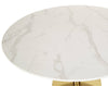 Brookfield | Metal White Marble Effect Round Dining Tables