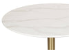 Brookfield | Metal White Marble Effect Round Dining Tables