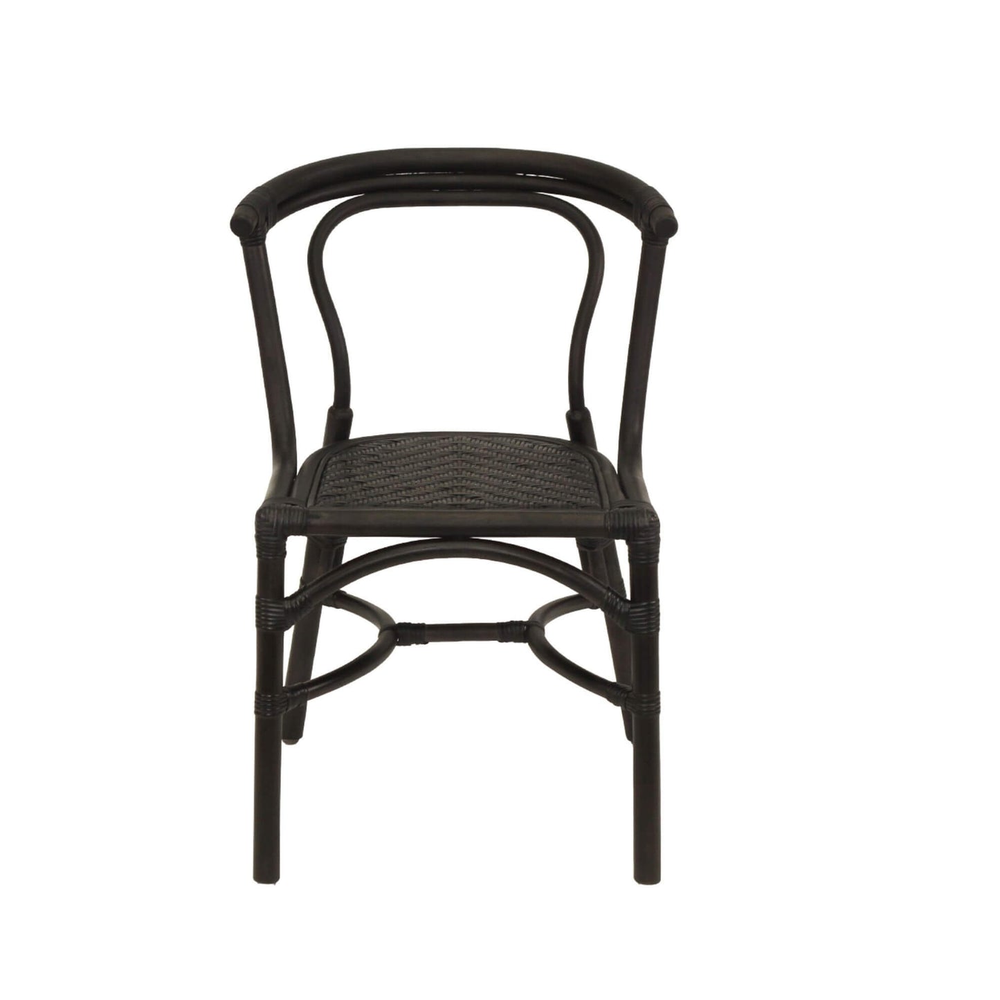 Brookwater | Coastal Black Natural Rattan Dining Chairs | Black