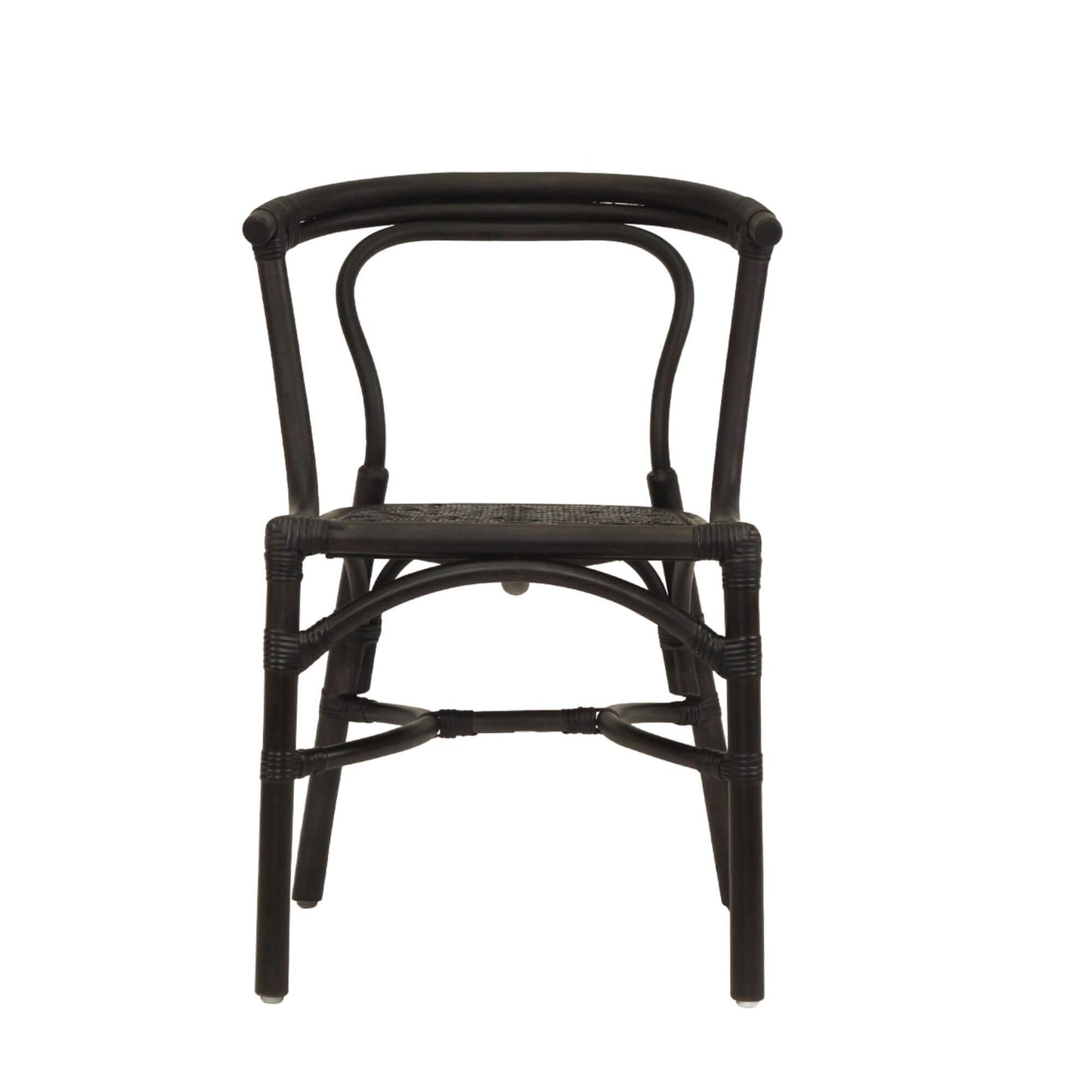 Brookwater | Coastal Black Natural Rattan Dining Chairs | Black