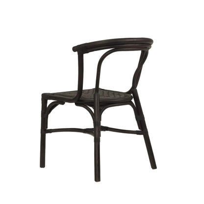 Brookwater | Coastal Black Natural Rattan Dining Chairs | Black