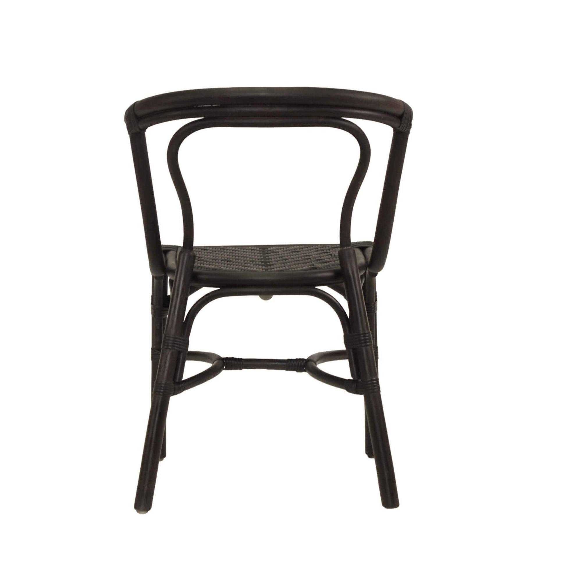 Brookwater | Coastal Black Natural Rattan Dining Chairs | Black