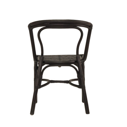Brookwater | Coastal Black Natural Rattan Dining Chairs | Black
