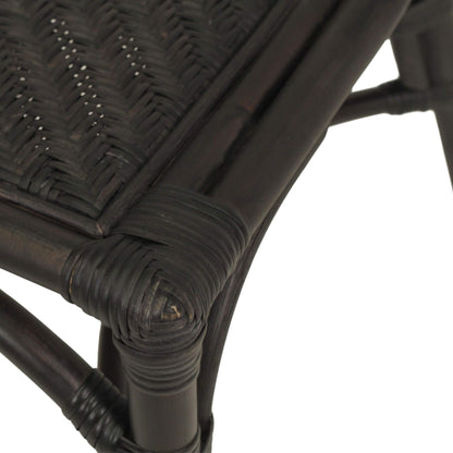 Brookwater | Coastal Black Natural Rattan Dining Chairs | Black
