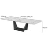 Brookwater | White Ceramic Rectangular 10-person Extension Dining Table