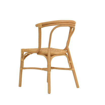 Brookwater | Coastal Black Natural Rattan Dining Chairs | Natural