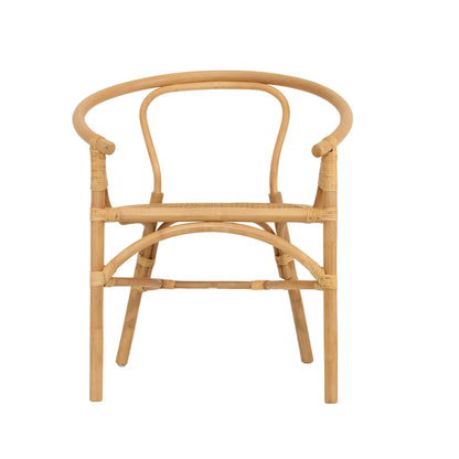 Brookwater | Coastal Black Natural Rattan Dining Chairs With Arms | Natural