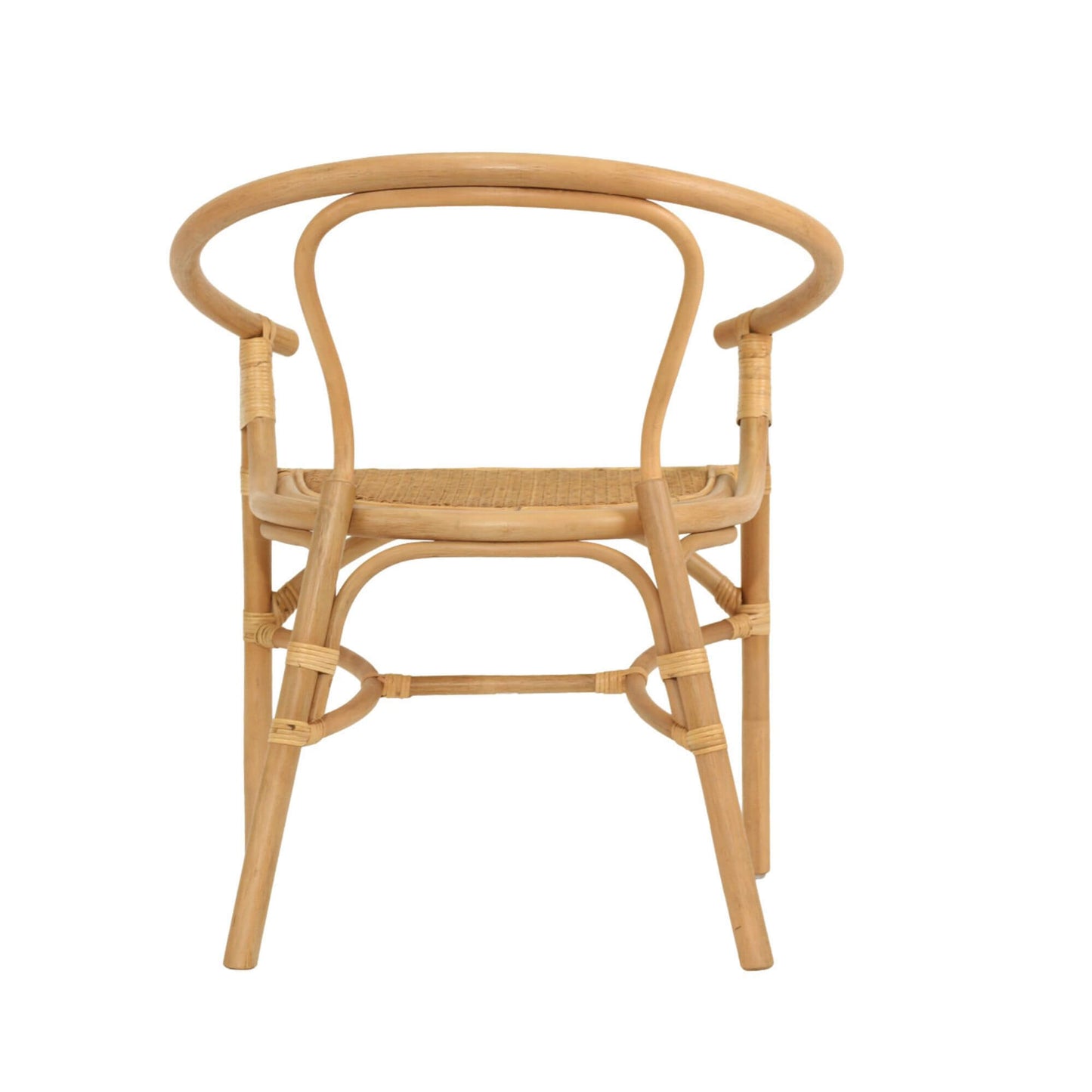 Brookwater | Coastal Black Natural Rattan Dining Chairs With Arms | Natural