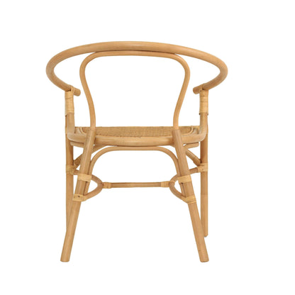 Brookwater | Coastal Black Natural Rattan Dining Chairs With Arms | Natural