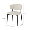 Buller | Mid Century Off White Boucle Fabric Dining Chairs | Set Of 2
