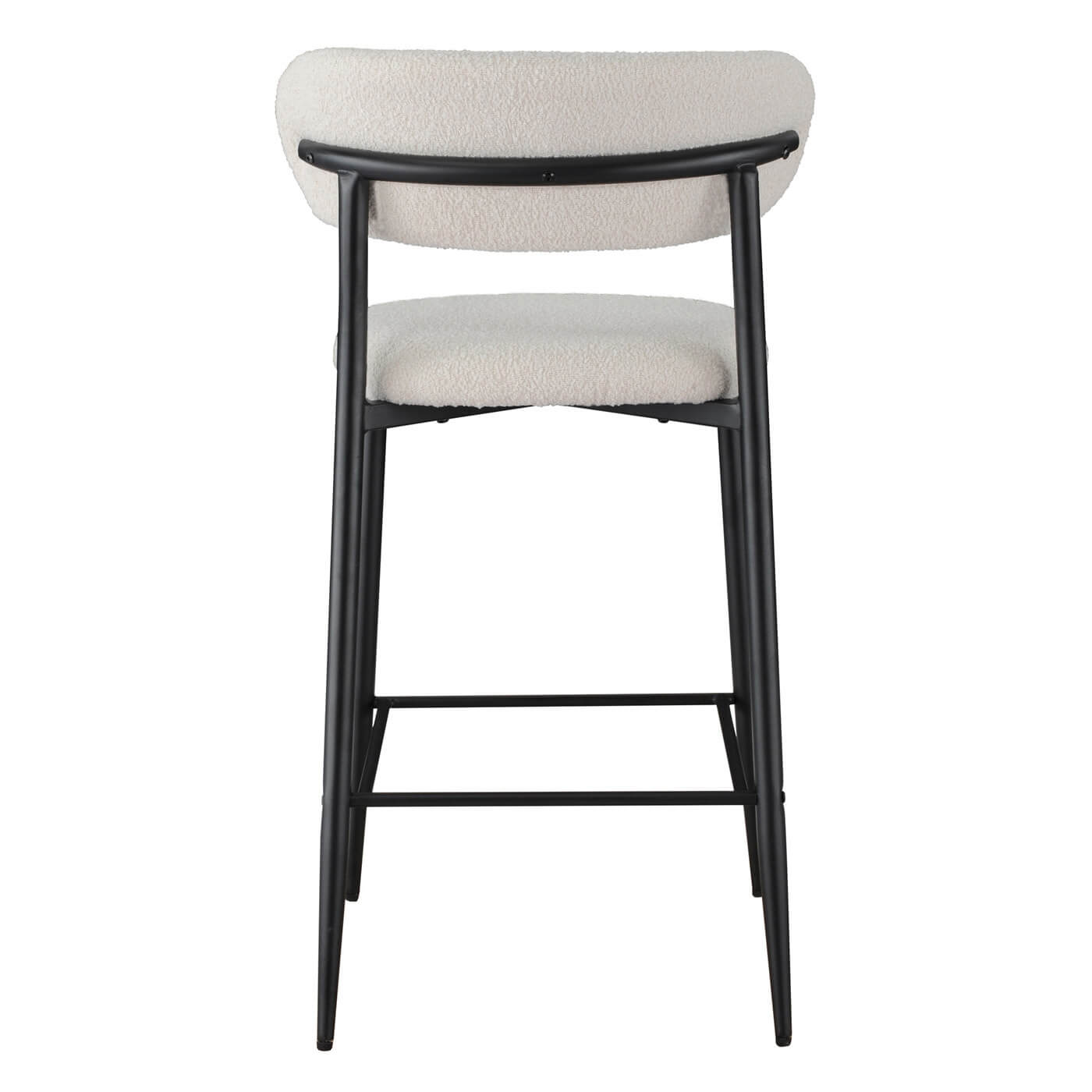 Buller | Mid Century Off White Boucle Fabric Bar Stools | Set Of 2 | White