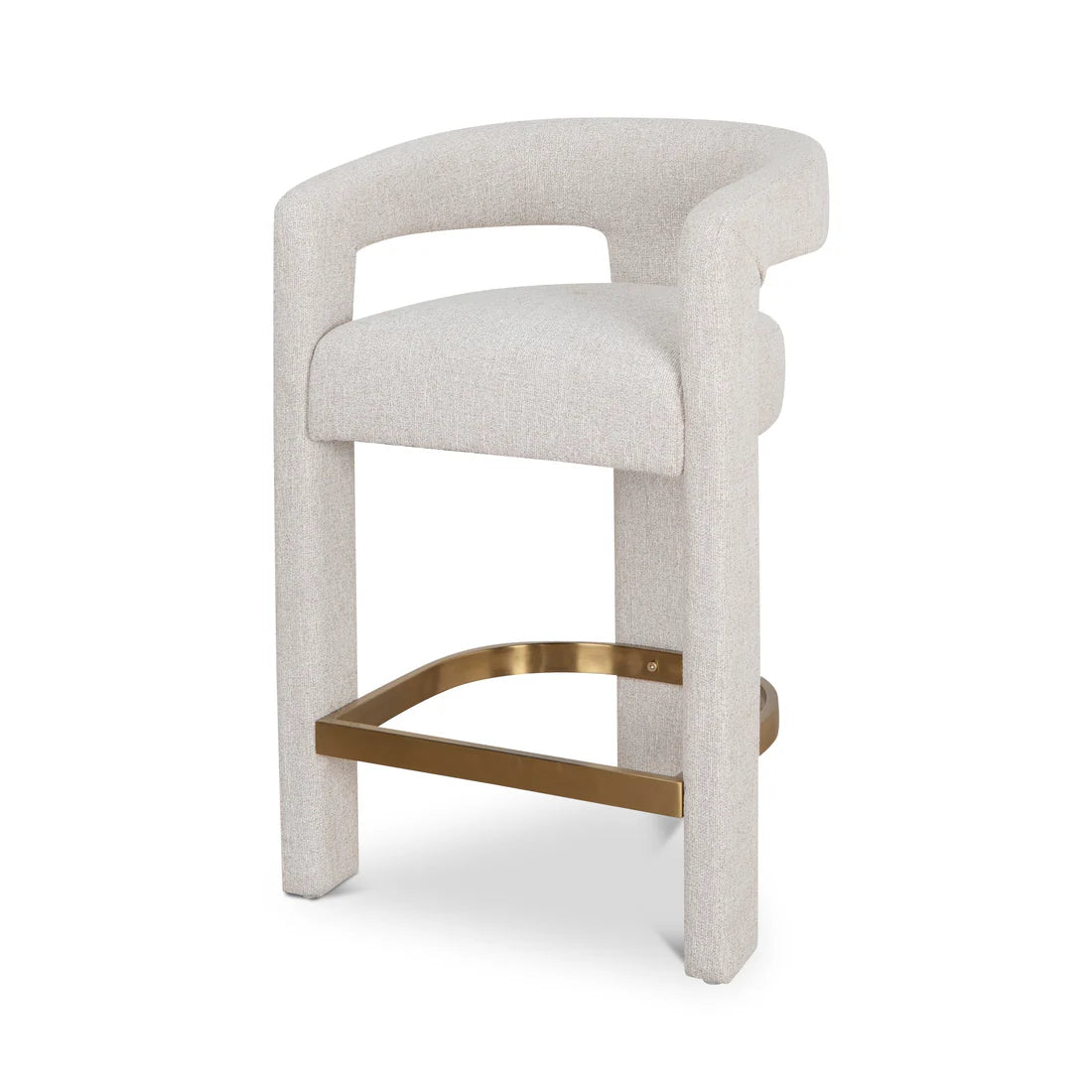 Bundeena | Modern Coastal Beige Fabric Dining Chairs With Arms | Beige