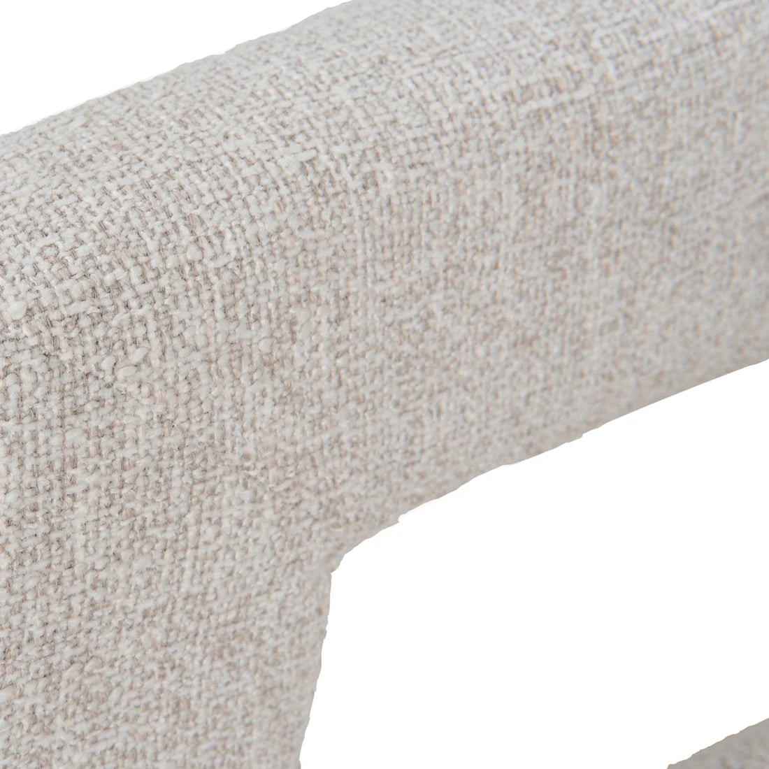 Bundeena | Modern Coastal Beige Fabric Dining Chairs With Arms | Beige