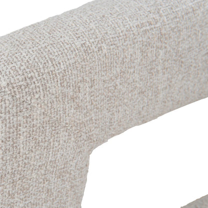 Bundeena | Modern Coastal Beige Fabric Dining Chairs With Arms | Beige