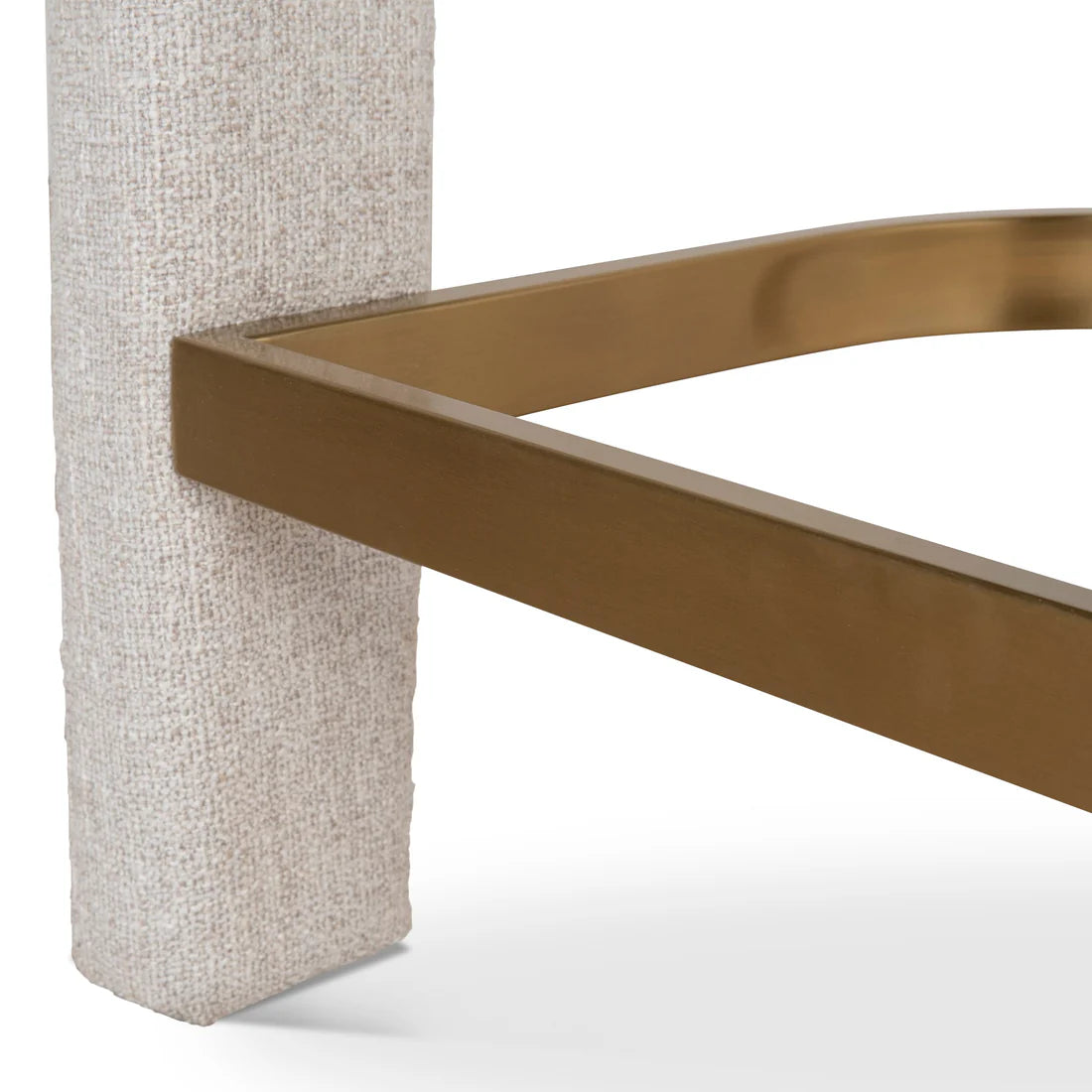 Bundeena | Modern Coastal Beige Fabric Dining Chairs With Arms | Beige