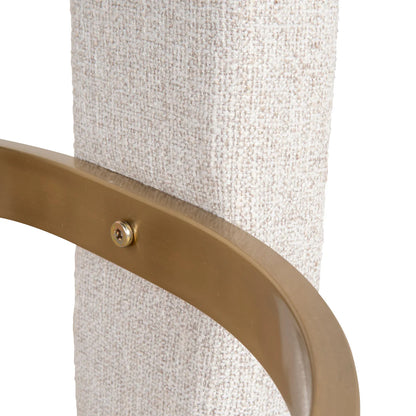 Bundeena | Modern Coastal Beige Fabric Dining Chairs With Arms | Beige