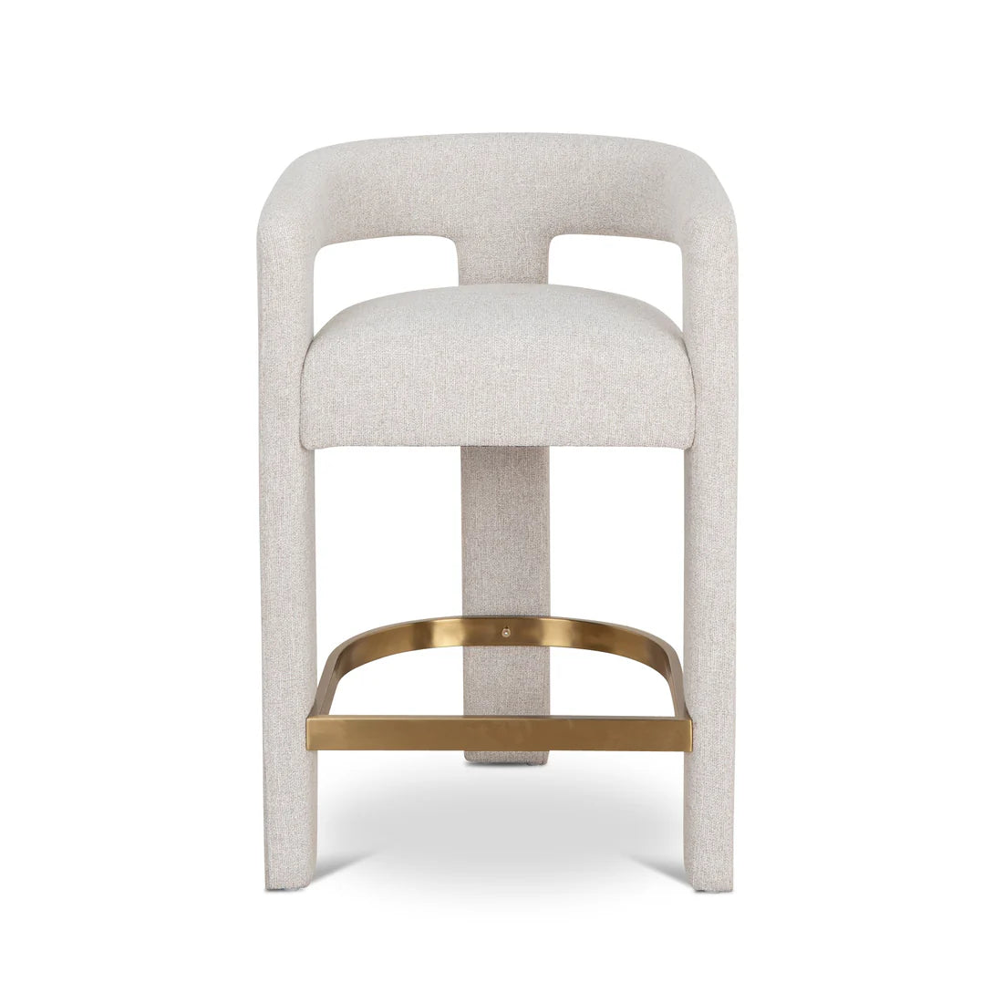 Bundeena | Modern Coastal Beige Fabric Dining Chairs With Arms | Beige