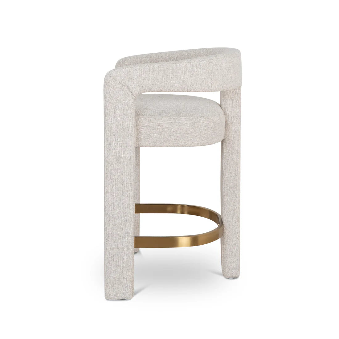 Bundeena | Modern Coastal Beige Fabric Dining Chairs With Arms | Beige