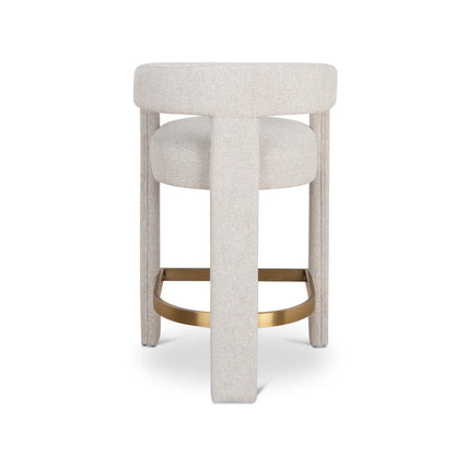 Bundeena | Modern Coastal Beige Fabric Dining Chairs With Arms | Beige