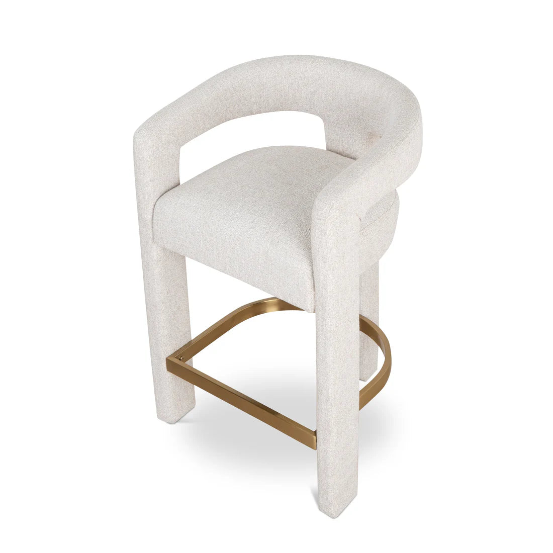 Bundeena | Modern Coastal Beige Fabric Dining Chairs With Arms | Beige