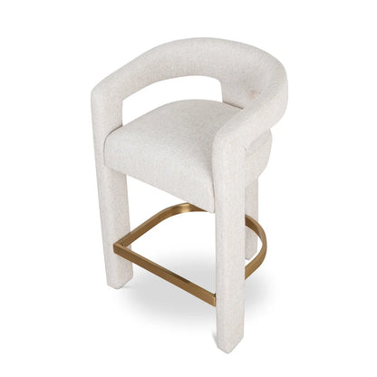 Bundeena | Modern Coastal Beige Fabric Dining Chairs With Arms | Beige