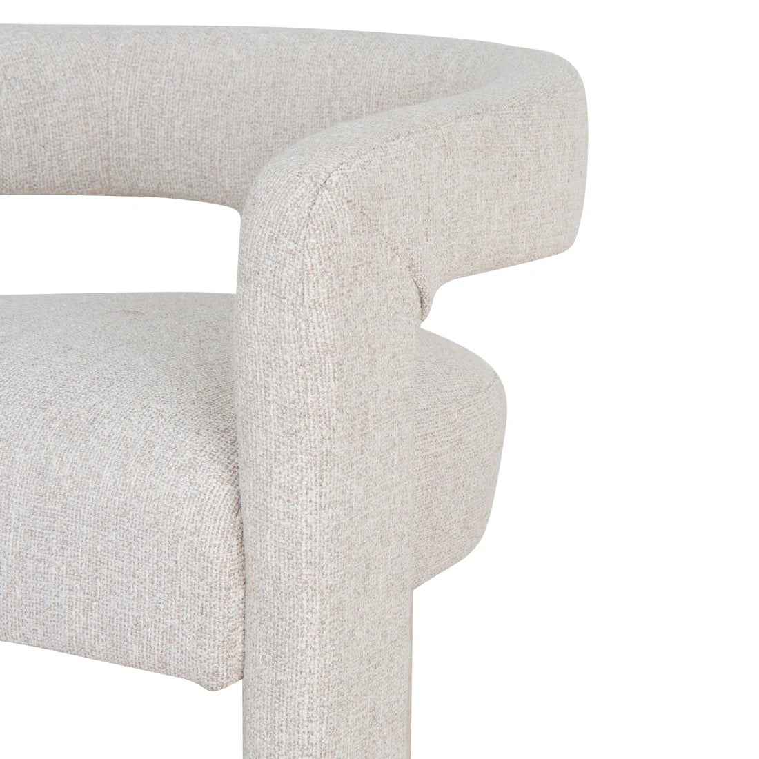 Bundeena | Modern Coastal Beige Fabric Dining Chairs With Arms | Beige