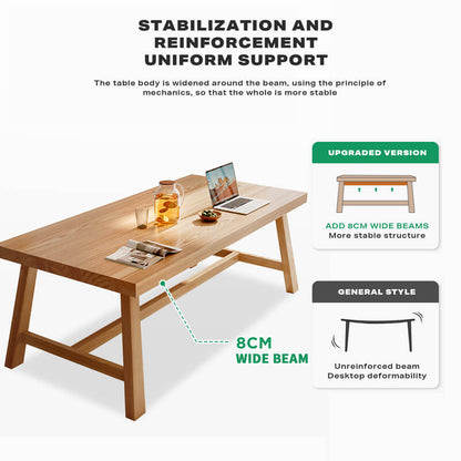 Calais | Natural 1.4m Rectangular Dining Table  | Natural