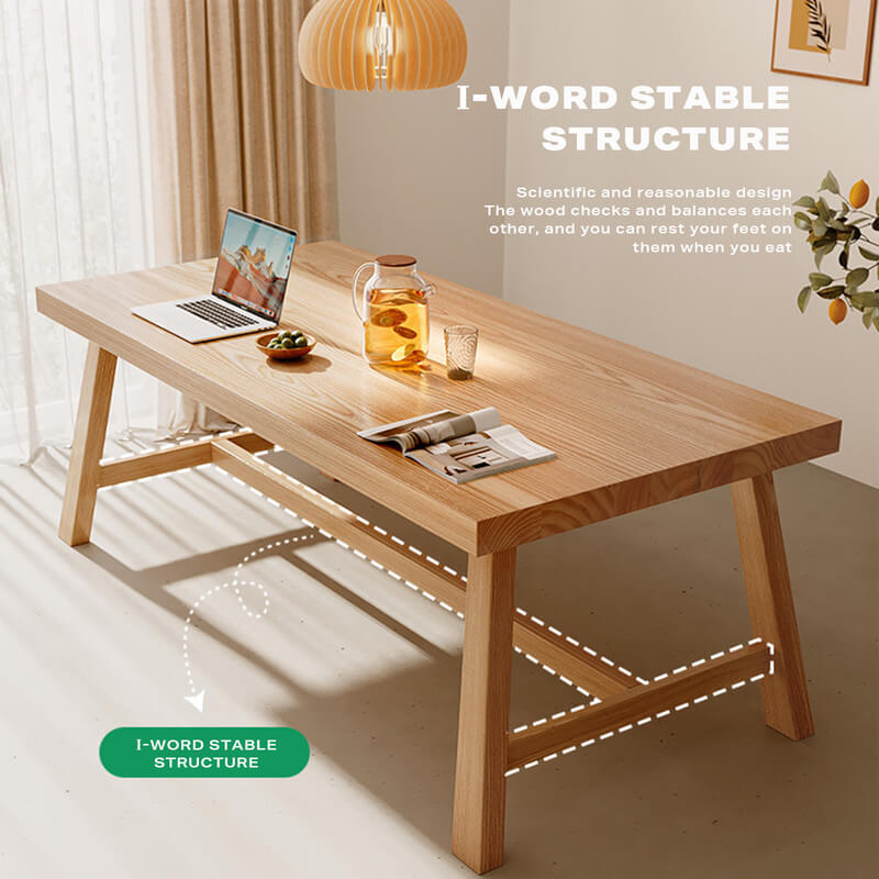 Calais | Natural 1.4m Rectangular Dining Table  | Natural