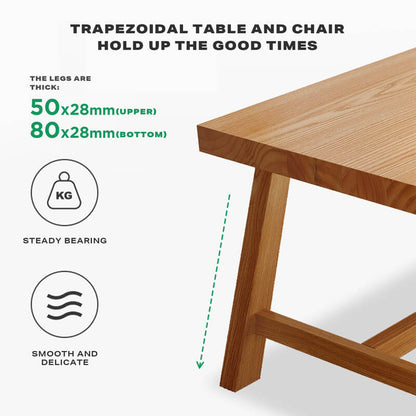 Calais | Natural 1.4m Rectangular Dining Table  | Natural