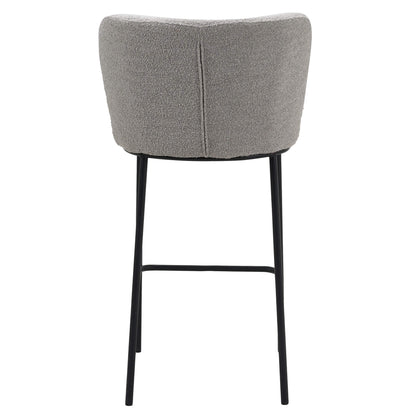 Canterbury | Latte White Fabric Modern Bar Stools | Set Of 2 | Latte