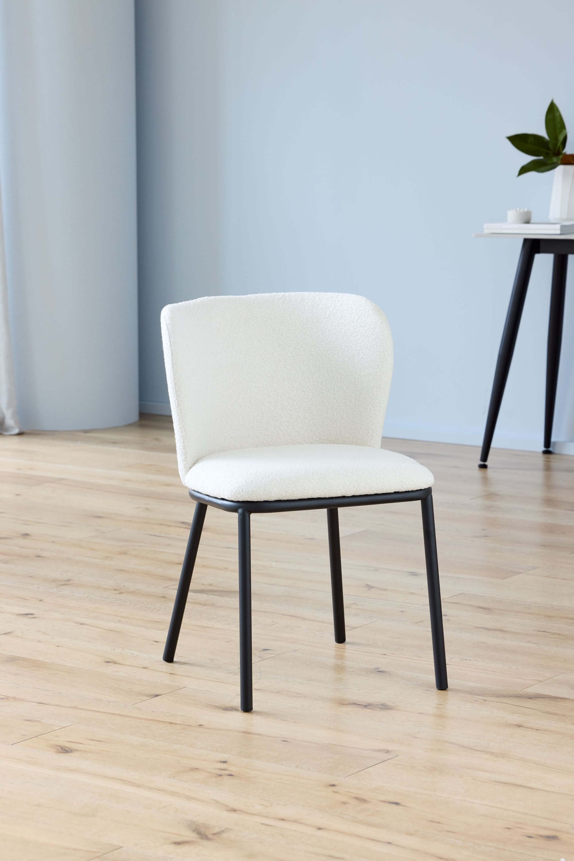 Canterbury | Latte White Fabric Modern Dining Chairs | Set of 2 | White