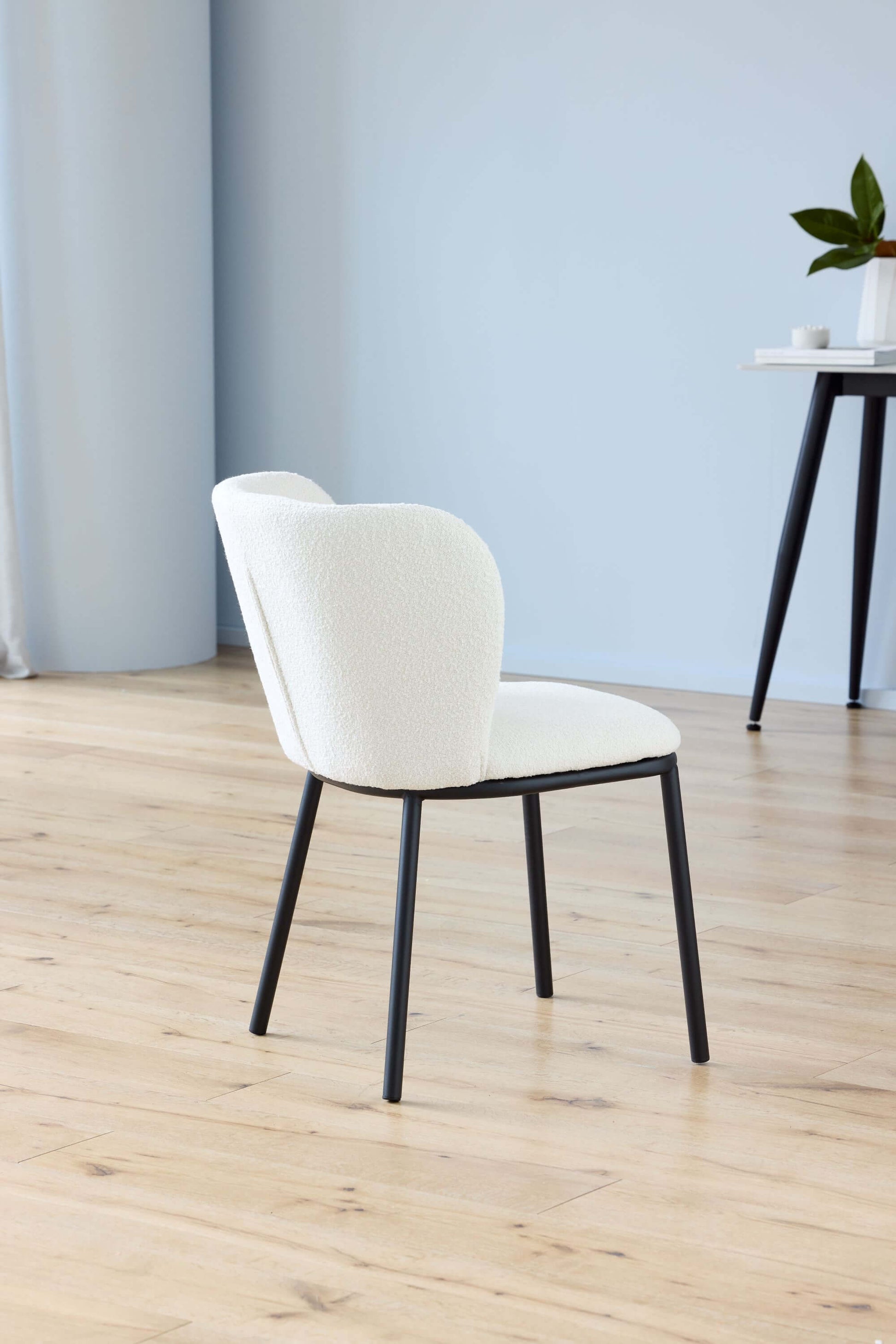 Canterbury | Latte White Fabric Modern Dining Chairs | Set of 2 | White