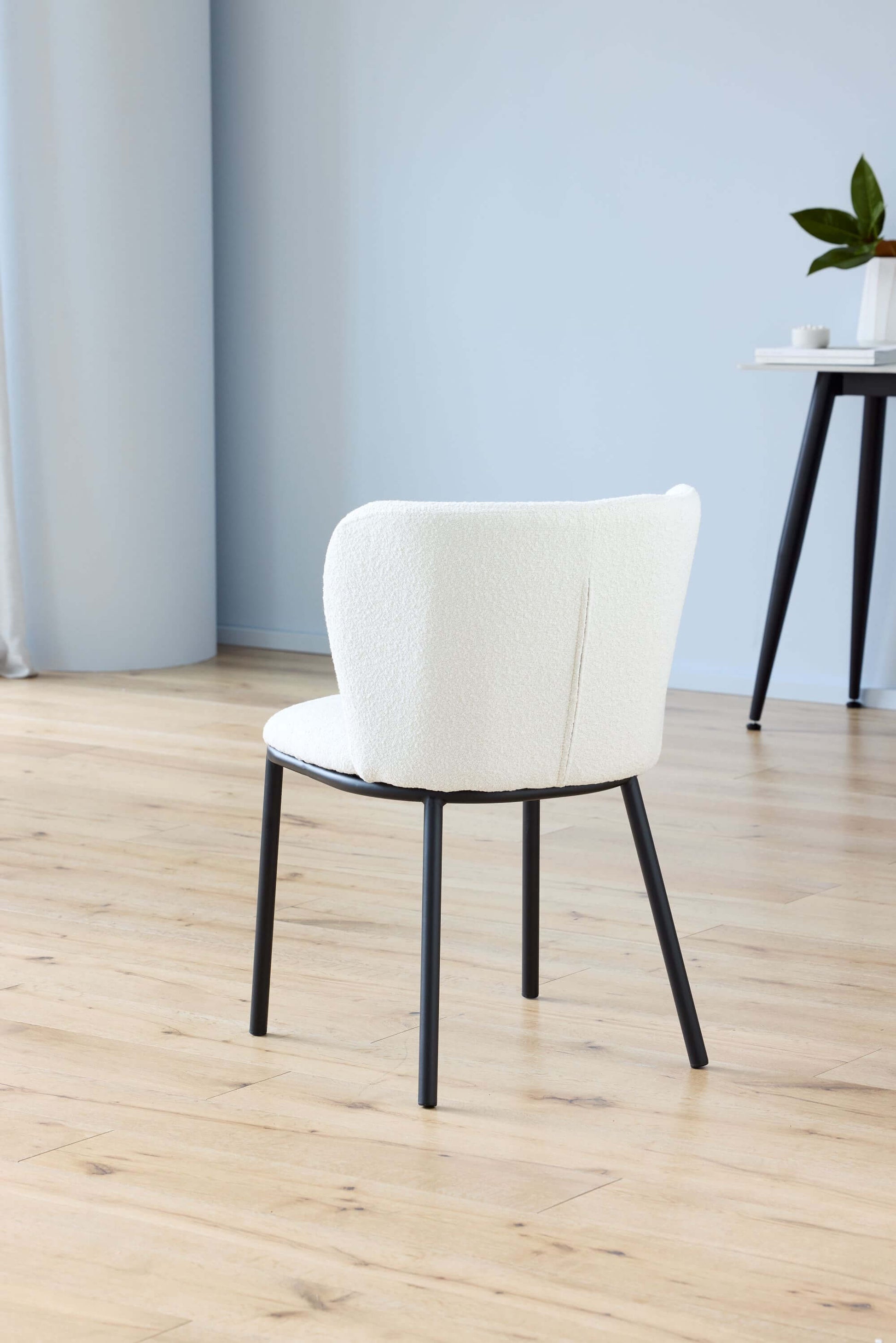 Canterbury | Latte White Fabric Modern Dining Chairs | Set of 2 | White