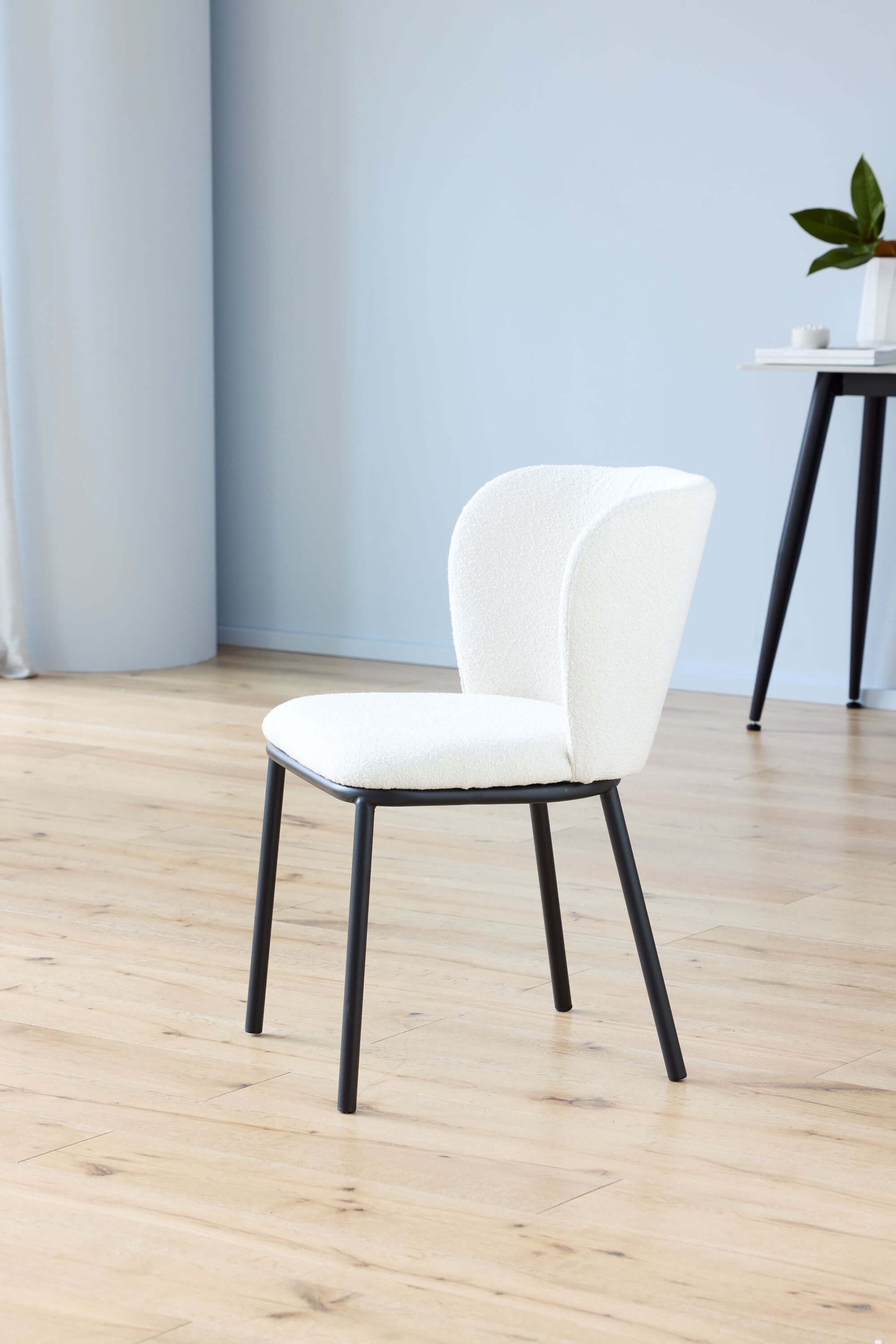 Canterbury | Latte White Fabric Modern Dining Chairs | Set of 2 | White