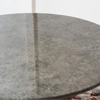 Carinya Grey Modern Marble Round Wooden Dining Table | Grey