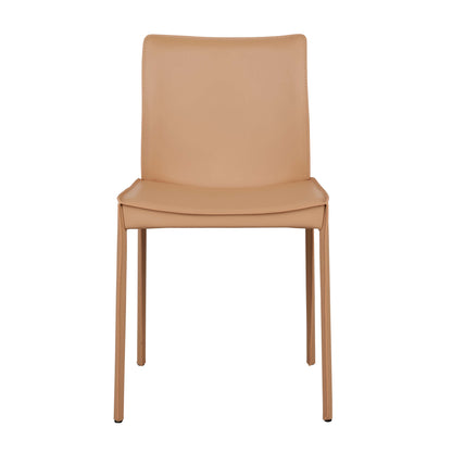 Carlo | Modern Recycled Leather Dining Chairs | Set Of 2 | Desert Sand