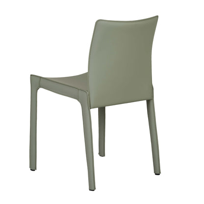 Carlo | Modern Recycled Leather Dining Chairs | Set Of 2 | Moss