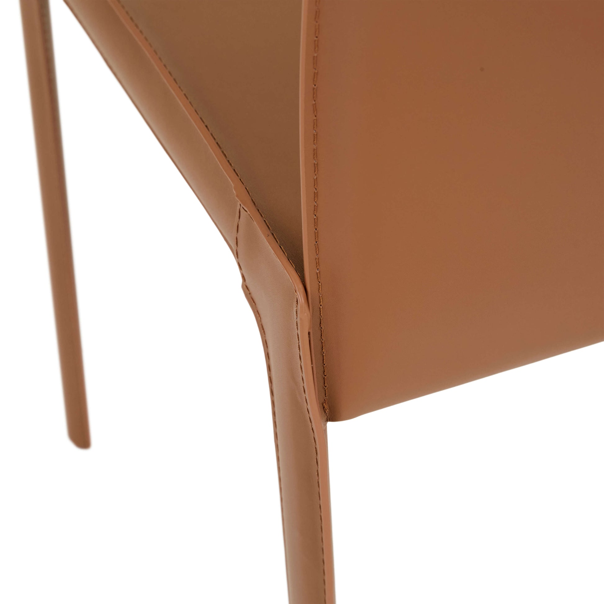 Carlo | Modern Recycled Leather Dining Chairs | Set Of 2 | Tan