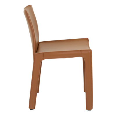 Carlo | Modern Recycled Leather Dining Chairs | Set Of 2 | Tan