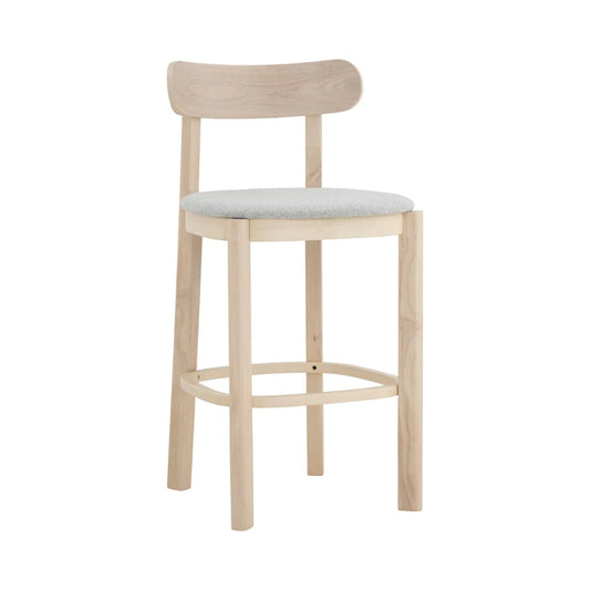 Carnarvon | Modern Coastal Fabric Bar Stools | Set Of 2 | Light Grey