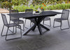 Caspian | Black Ceramic Rectangular 8 Person 2.2m Extension Dining Table