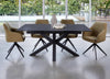 Caspian | Black Ceramic Rectangular 8 Person 2.2m Extension Dining Table