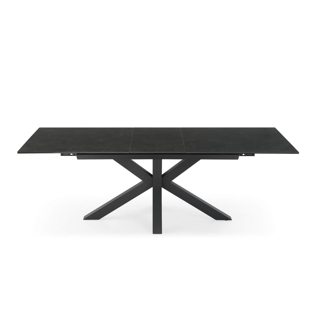 Caspian | Black Ceramic Rectangular 8 Person 2.2m Extension Dining Table